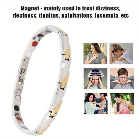 Women Fashion Health Care Bracelet Elements Stainless Steel Bangle Healthy Balance