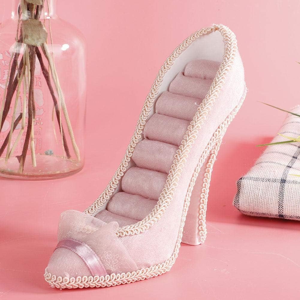 Heel Ring Holder, Model Dress High-heeled Shoes Earring Necklace, Ring Jewelry Holder Stand Display,High Heel Ornament for Girls (04)