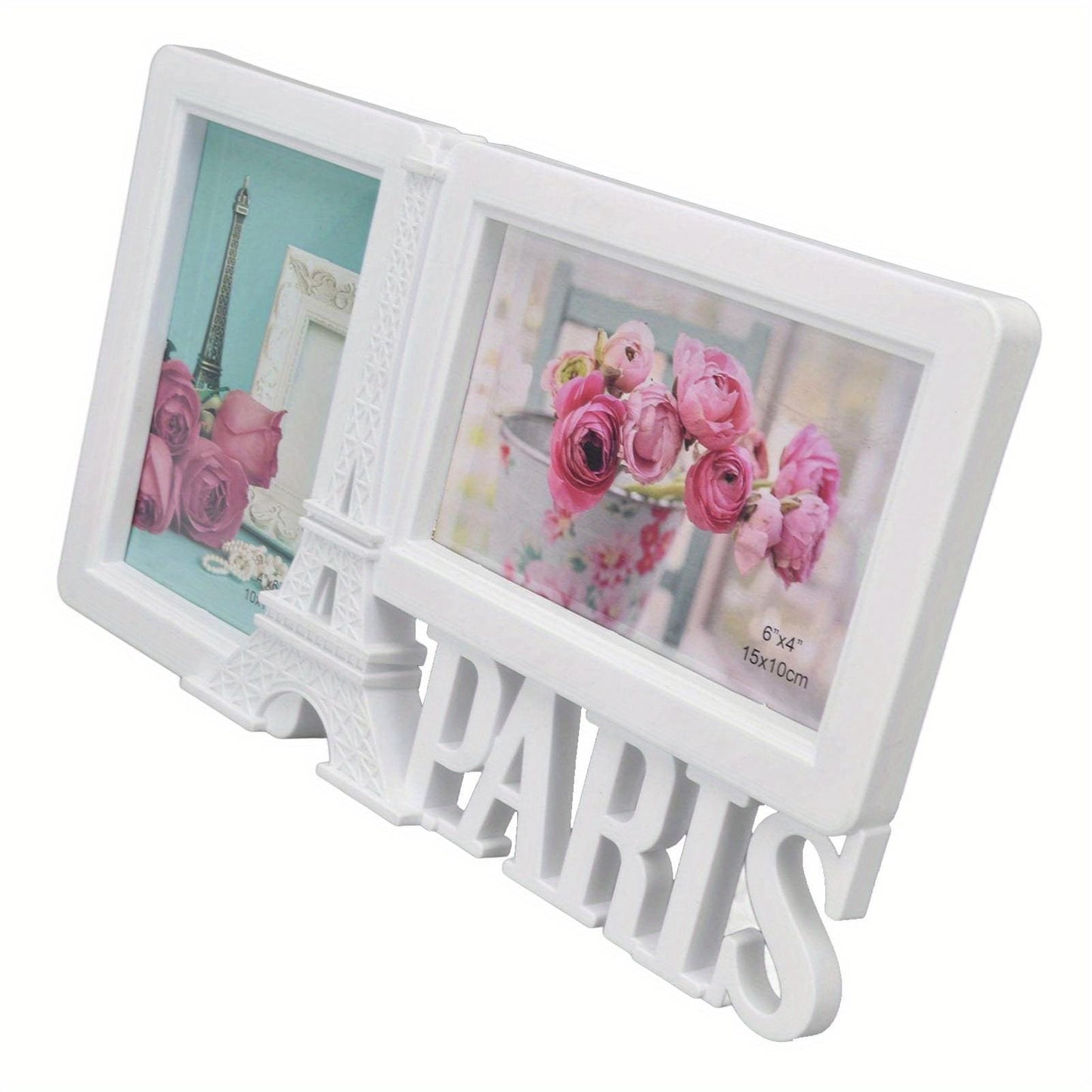 2PCS Rectangle Photo Frame Home Decorative Photo Frame 2 Hole Wedding Picture Frame for Bedroom Party