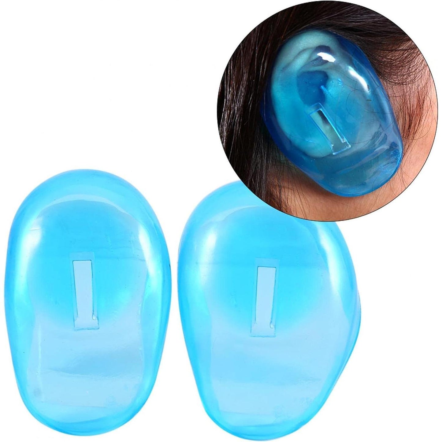 Ear Protection Tools, Hair Color Earmuffs,2pcs Blue Ear Cover Shield Anti Staining Plastic Guard Protects Earmuffs From The Dye Great for home personal use or business hairdressing salon use