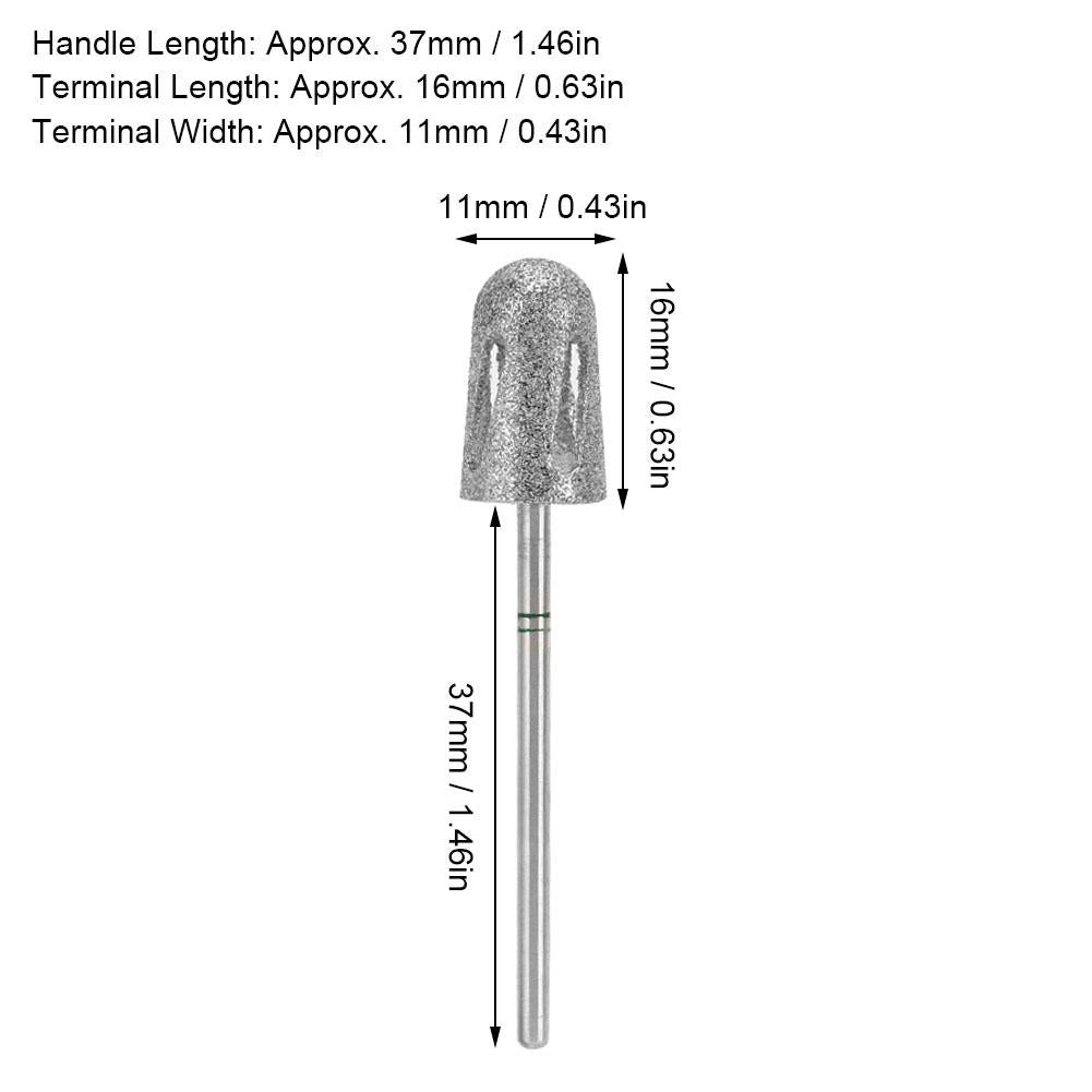 Foot Nail Drill Bit, Stainless Steel Foot Nail Drill Bit Pedicure Foot Calluses Sanding Polishing Head (A2)