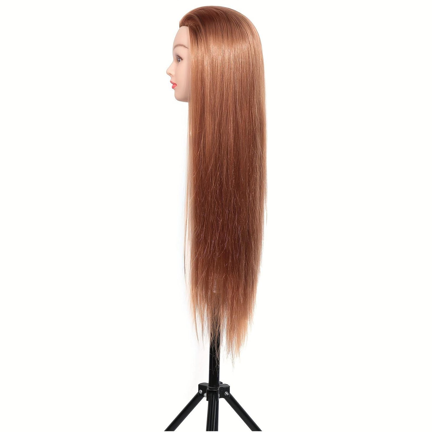 Synthetic Fiber Mannequin Head Hairdresser Training Head Cosmetology Doll Head