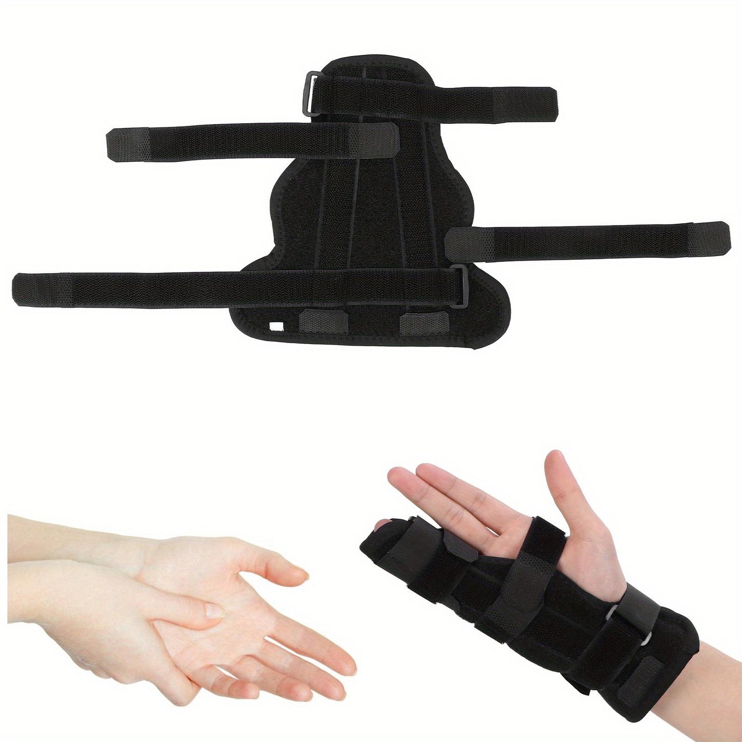 Finger Brace Adjustable Splint Comfortable Hand Support Breathable Relief Stabilizer for Broken FingersL