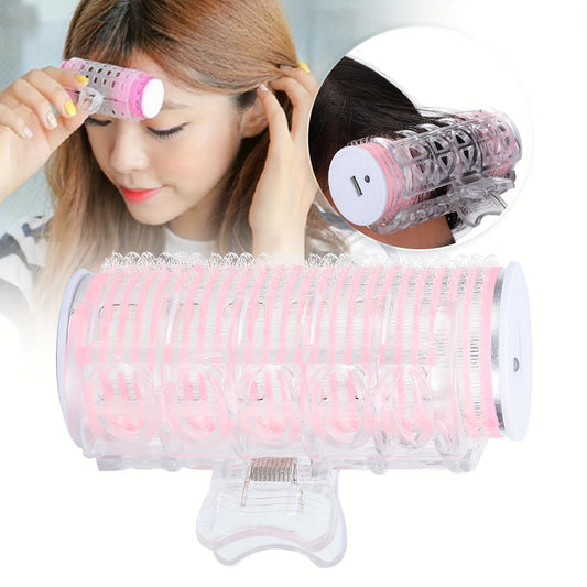 Fdit USB Portable Hair Roller Hair Rollers Curlers Spiral Curls Bangs Curling Hair Styling Tool Mini Electric Hair Curler DIY Hairdressing Tool Women Styling Tools (Pink)