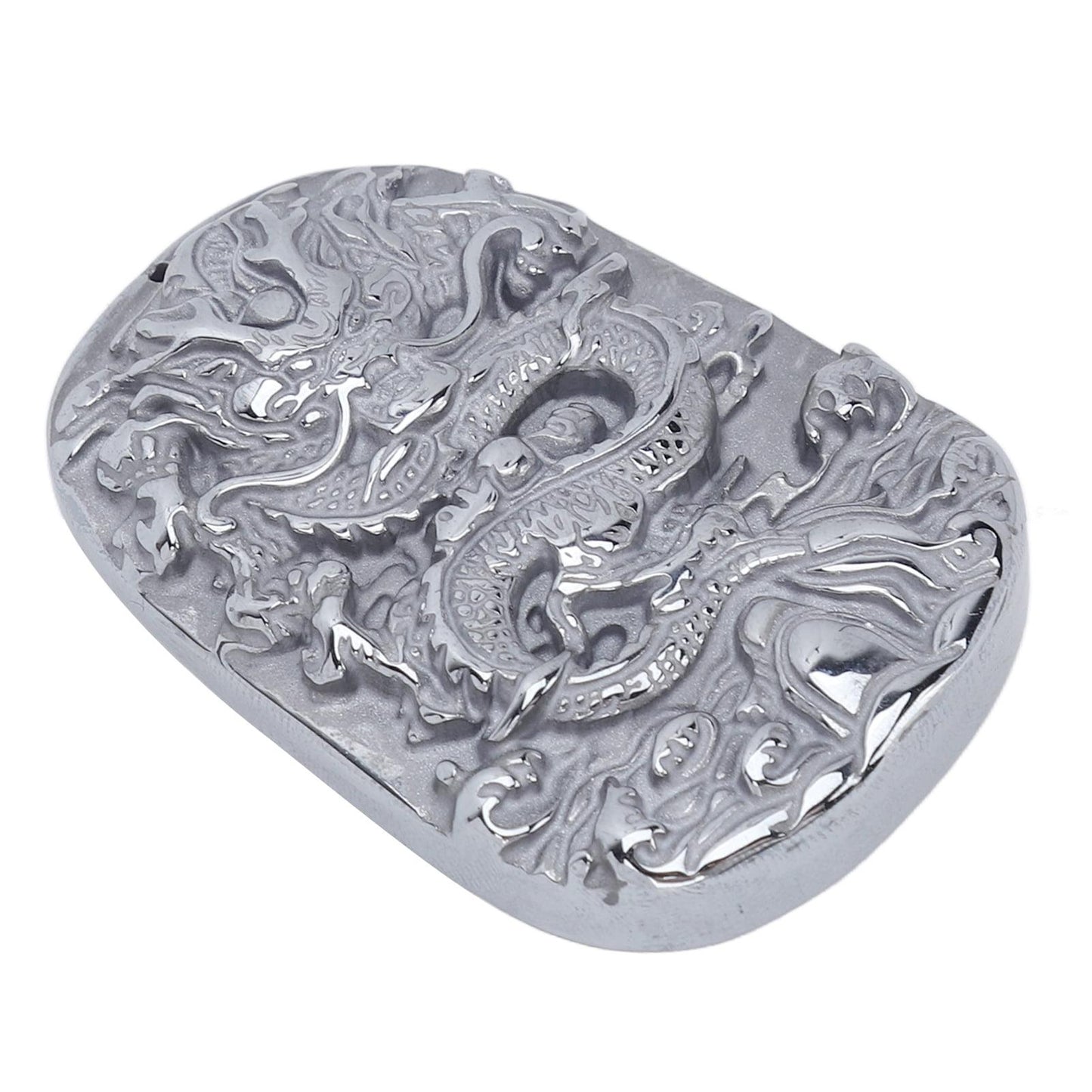 Natural Terahertz Pendant Dragon Pattern Carved Energy Stone Pendant for Making Jewelry