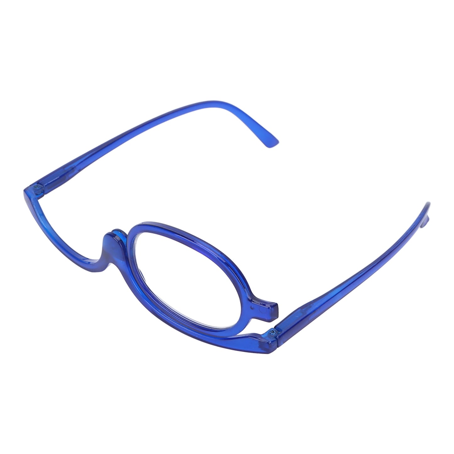 Magnifying Makeup Glasses Professional Portable Women Fashionable Flip Down Cosmetic Glasses Blue(+3.50 )