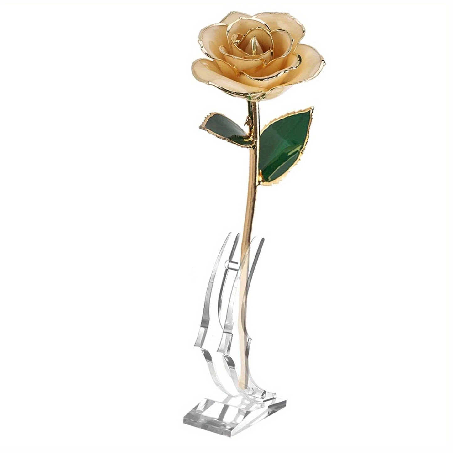 Gold Rose 24K Gold Plated Rose Gift Ornament for Birthday Anniversary Valentines Day