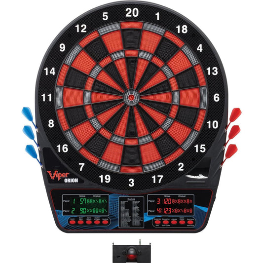 Viper Orion Dartboard - Electronic Soft Tip with LaserLite Marker for Red and Black Game Setup