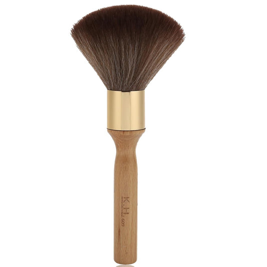 Neck Duster Brush with Long Handle - Wooden Broken Hair Sweep Brush for Salon and Home Hair Cutting