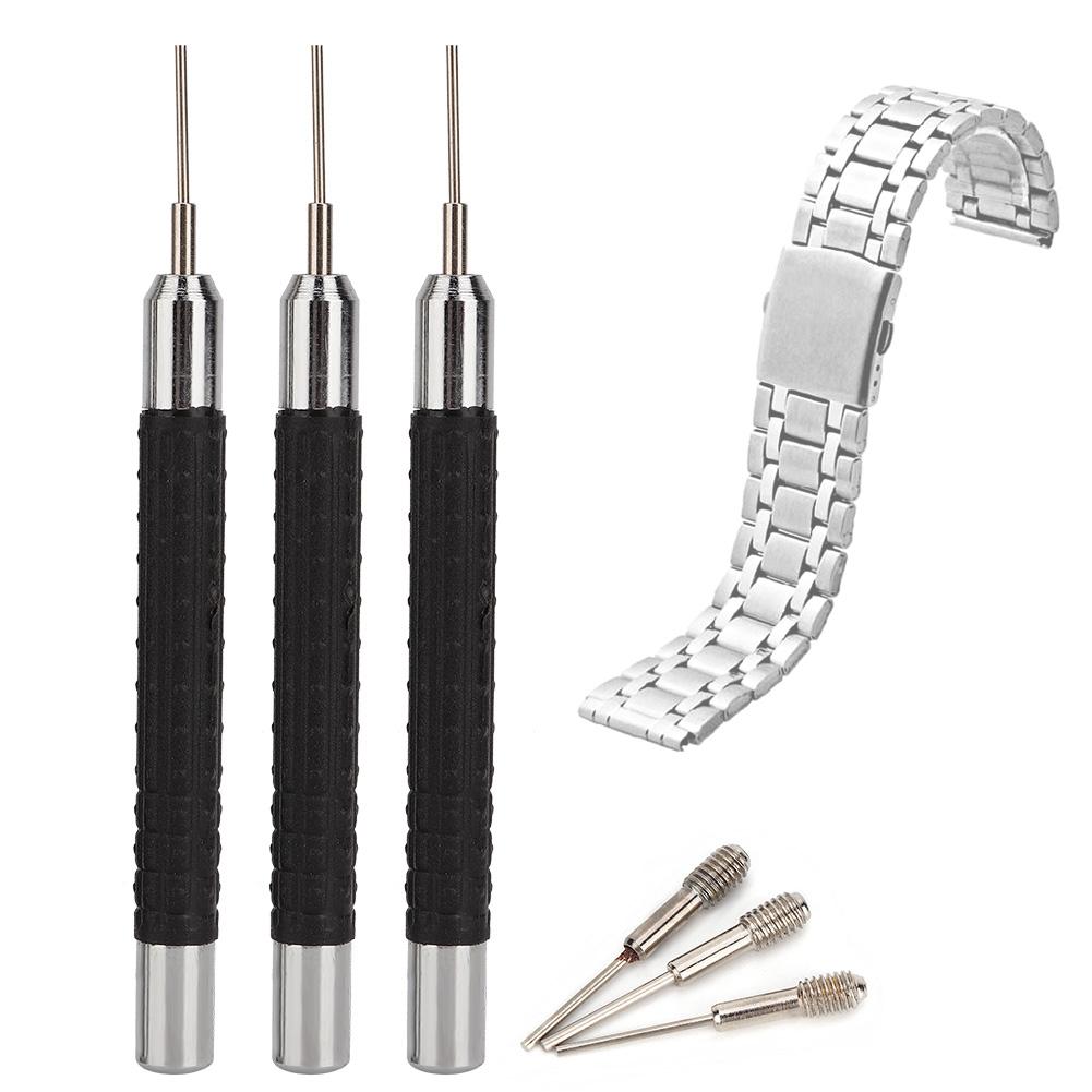 3pcs Alloy Watch Band Strap Bracelet Link Pin Remover 3 Needles Pin Punch Watch Link Spring Bars Adjuster Watchmaker Repair Tool Accessories