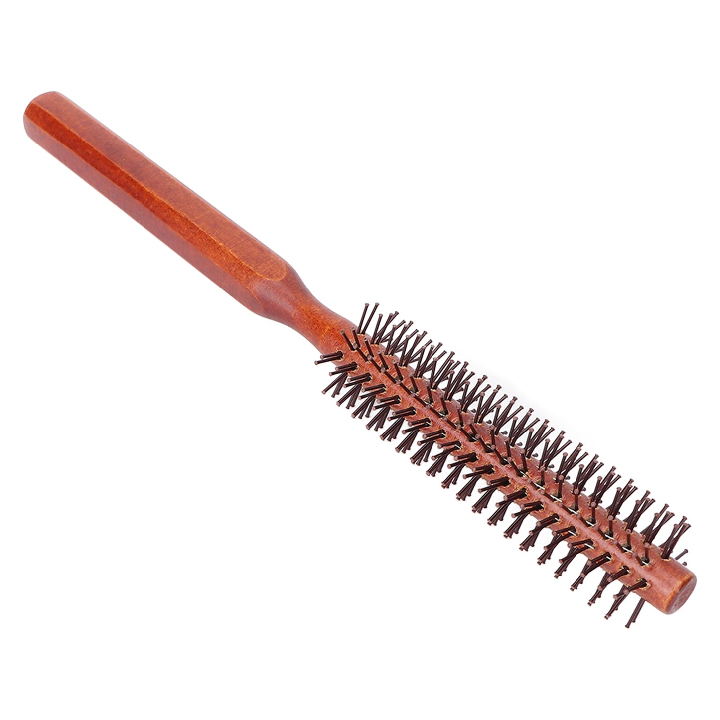 Qiilu Round Styling Hair Brush Curling Roller Hairbrush Small Wood Brush Unisex For Blow Drying Home Use,Round Styling Hair Brush