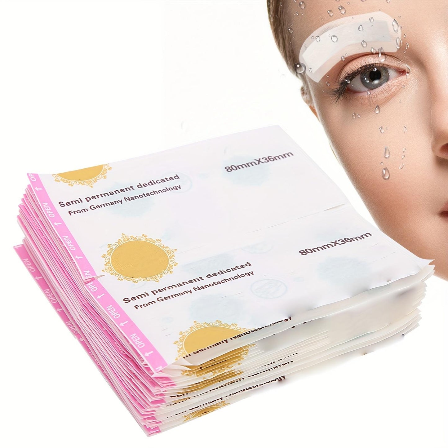 Disposable Plastic Eye, For Microblading 50pcs Eyebrow Tattoo Protection Waterproof Tape Eyebrow Tattoo Aftercare Paste Tattoo Supp