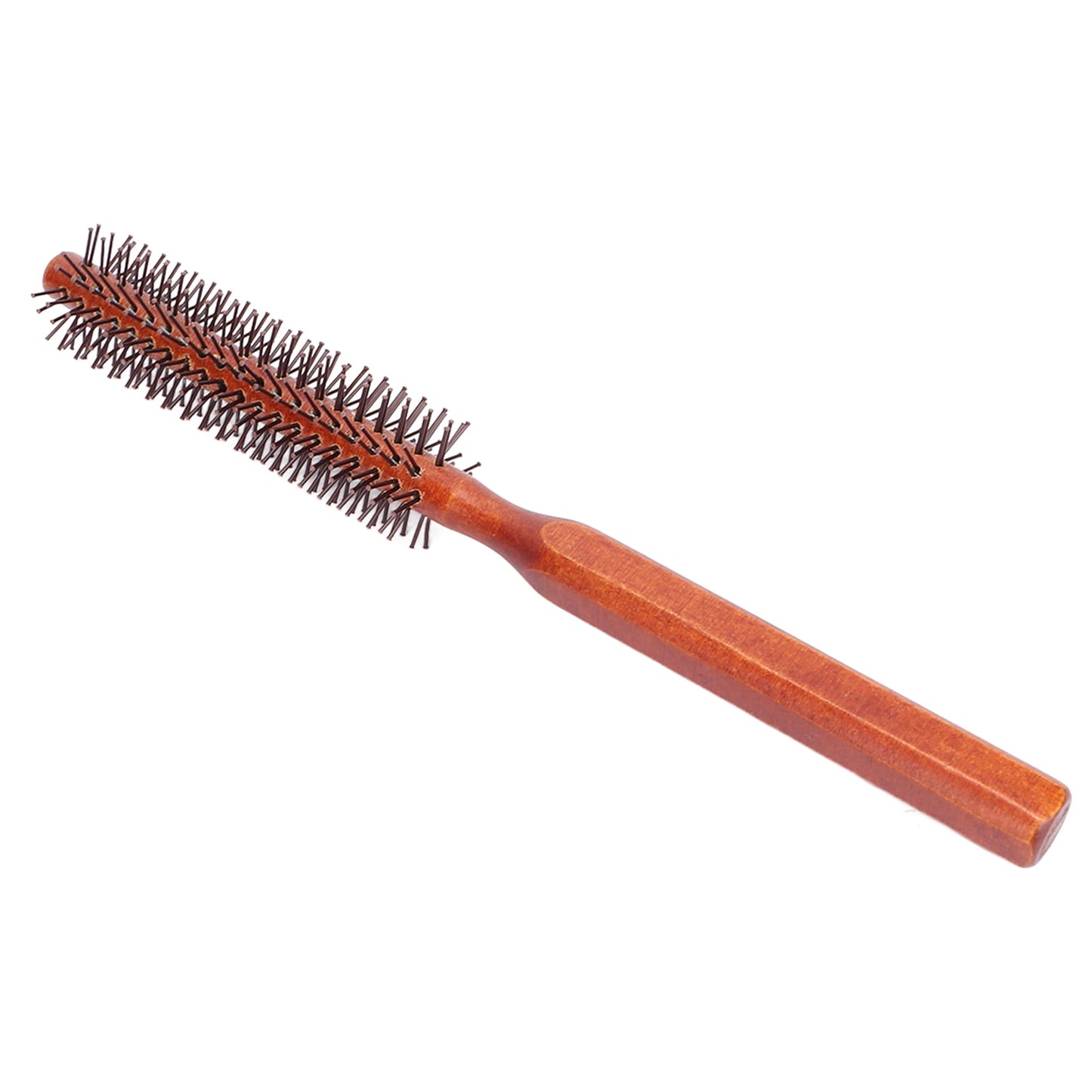 Qiilu Round Styling Hair Brush Curling Roller Hairbrush Small Wood Brush Unisex For Blow Drying Home Use,Round Styling Hair Brush