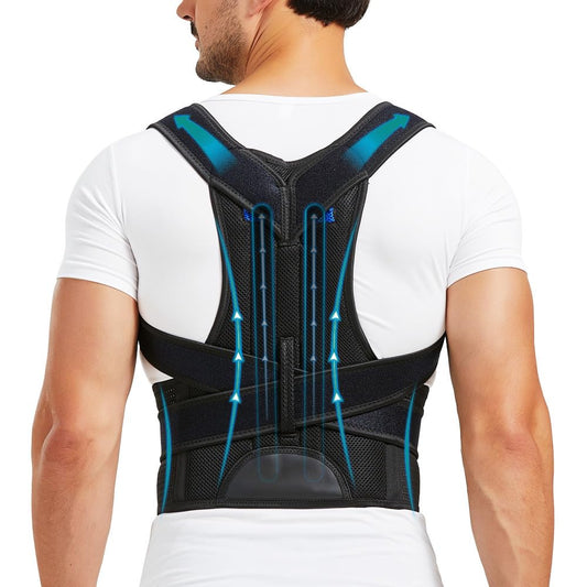 Back Brace Posture Corrector for Men and Women Lumbar Support Shoulder Posture Support for Improve Posture Provide and Back Pain Relief (X-Large)