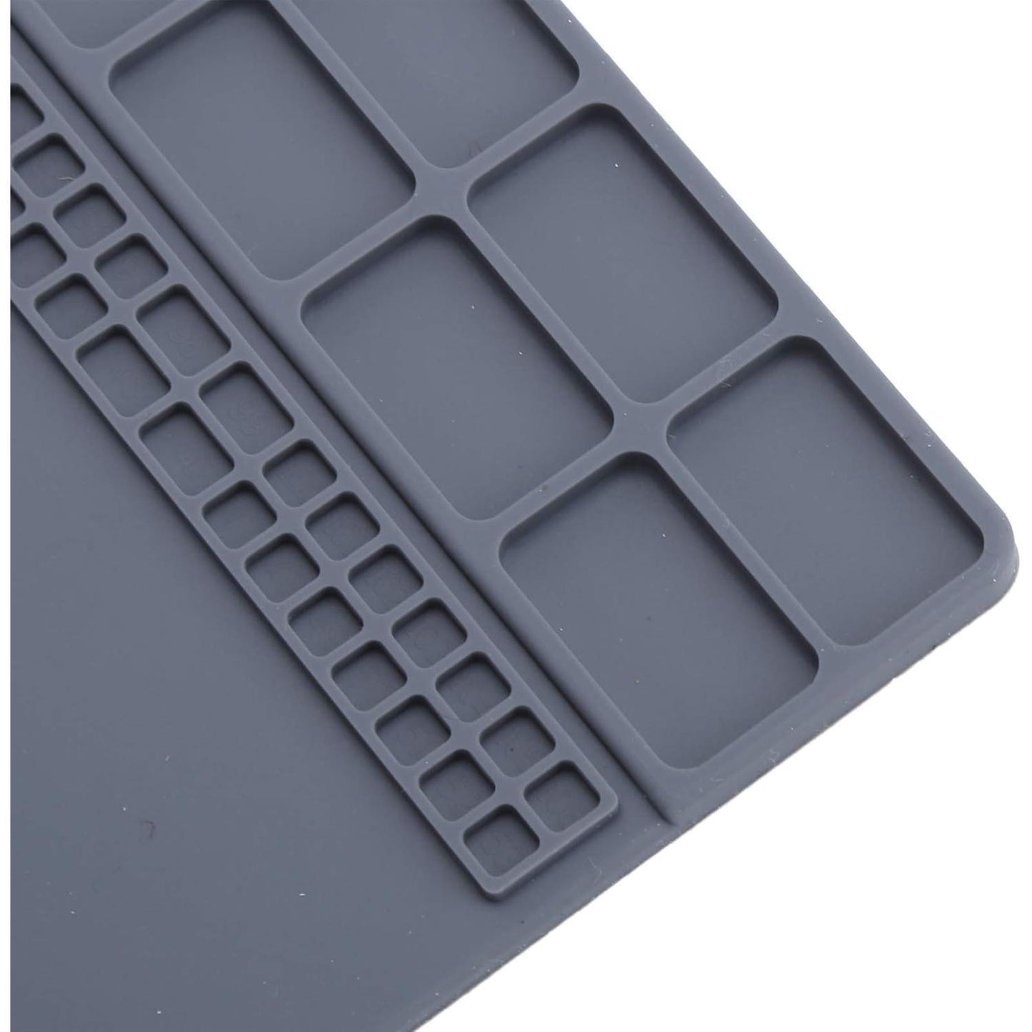 Brrnoo Watch Repair Mat, Non Slip Rubber Mat, 34.6cm x 24.6cm, Watch Repair Table Mat, Watchmaker Maintenance Accessory, Gray