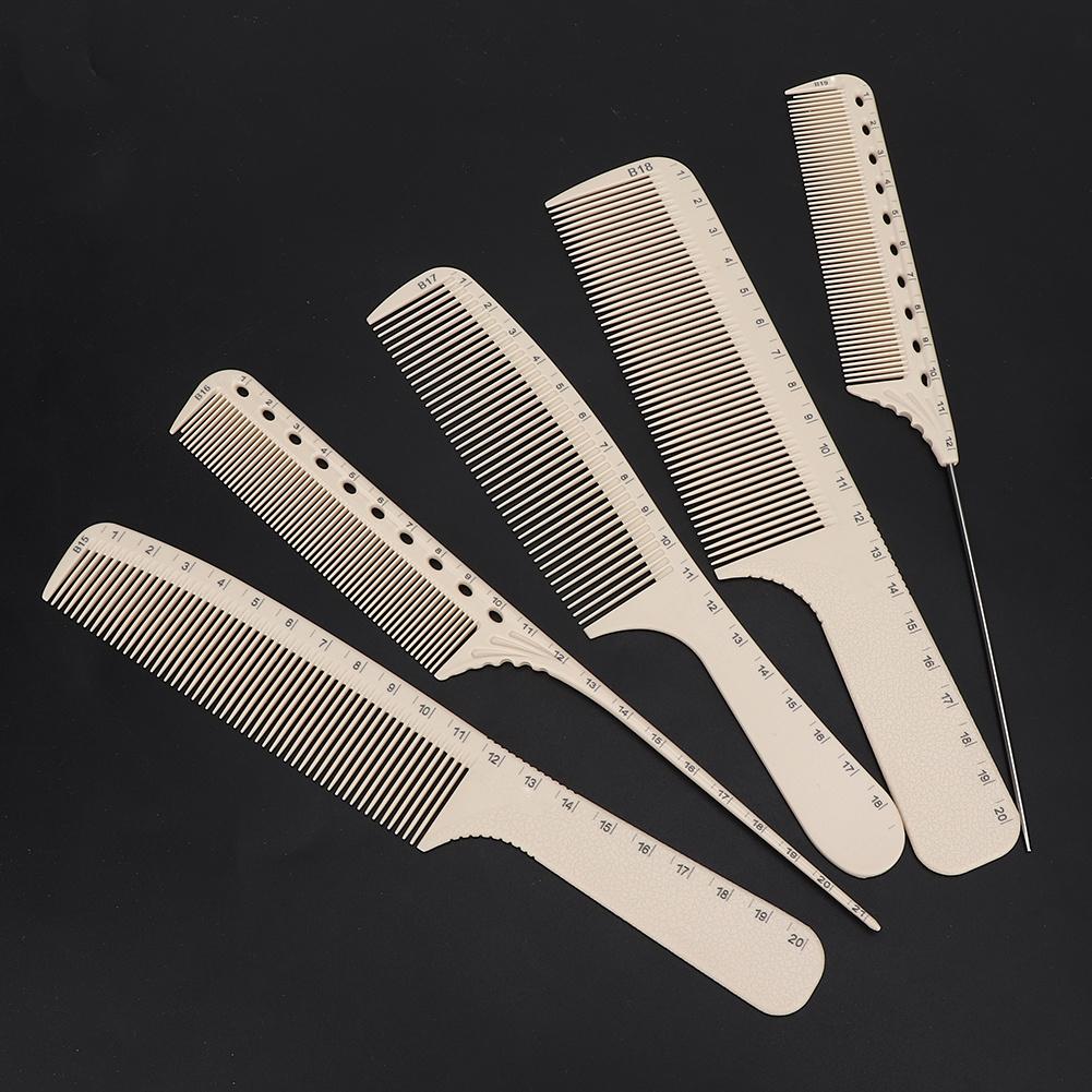 10Pcs Professional Hairdressing Comb Barber Hair Styling Cutting Comb with Measure ScaleComb