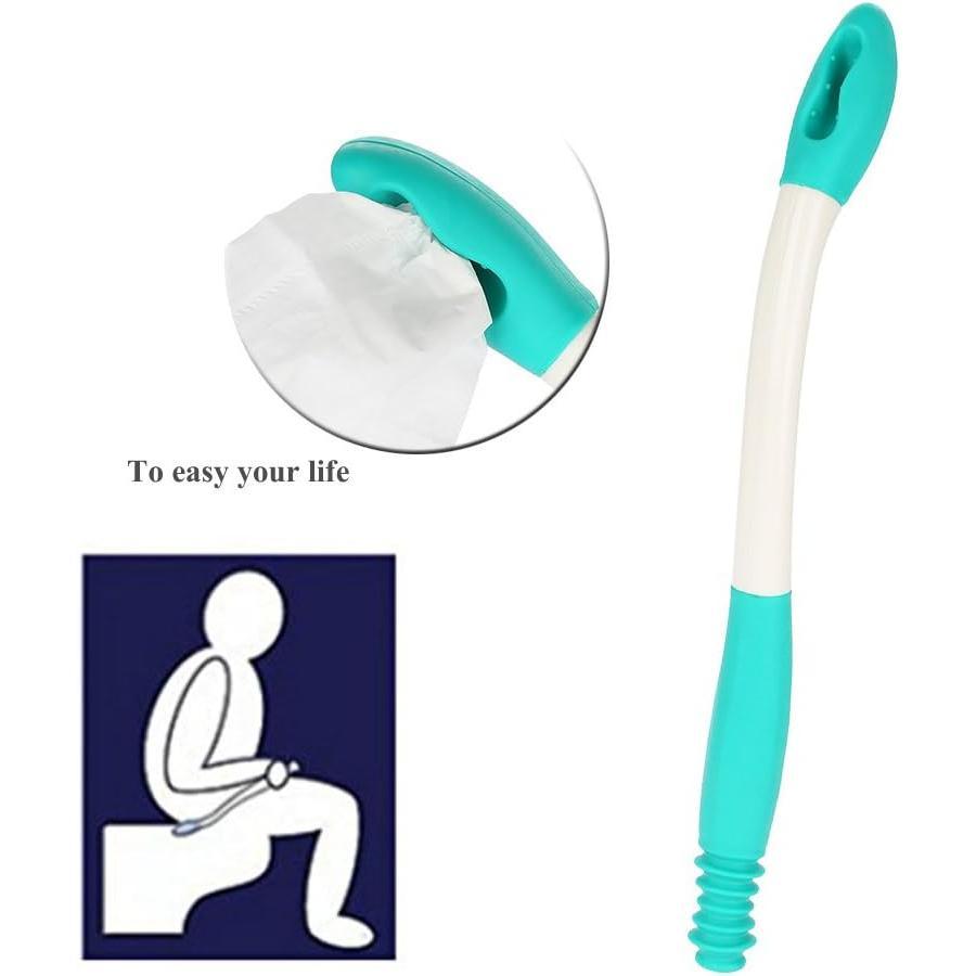 Bottom Wiper, Long Handle Reach Comfort Holder Toilet Paper Tissue Grip Self Wipe Aid Helper