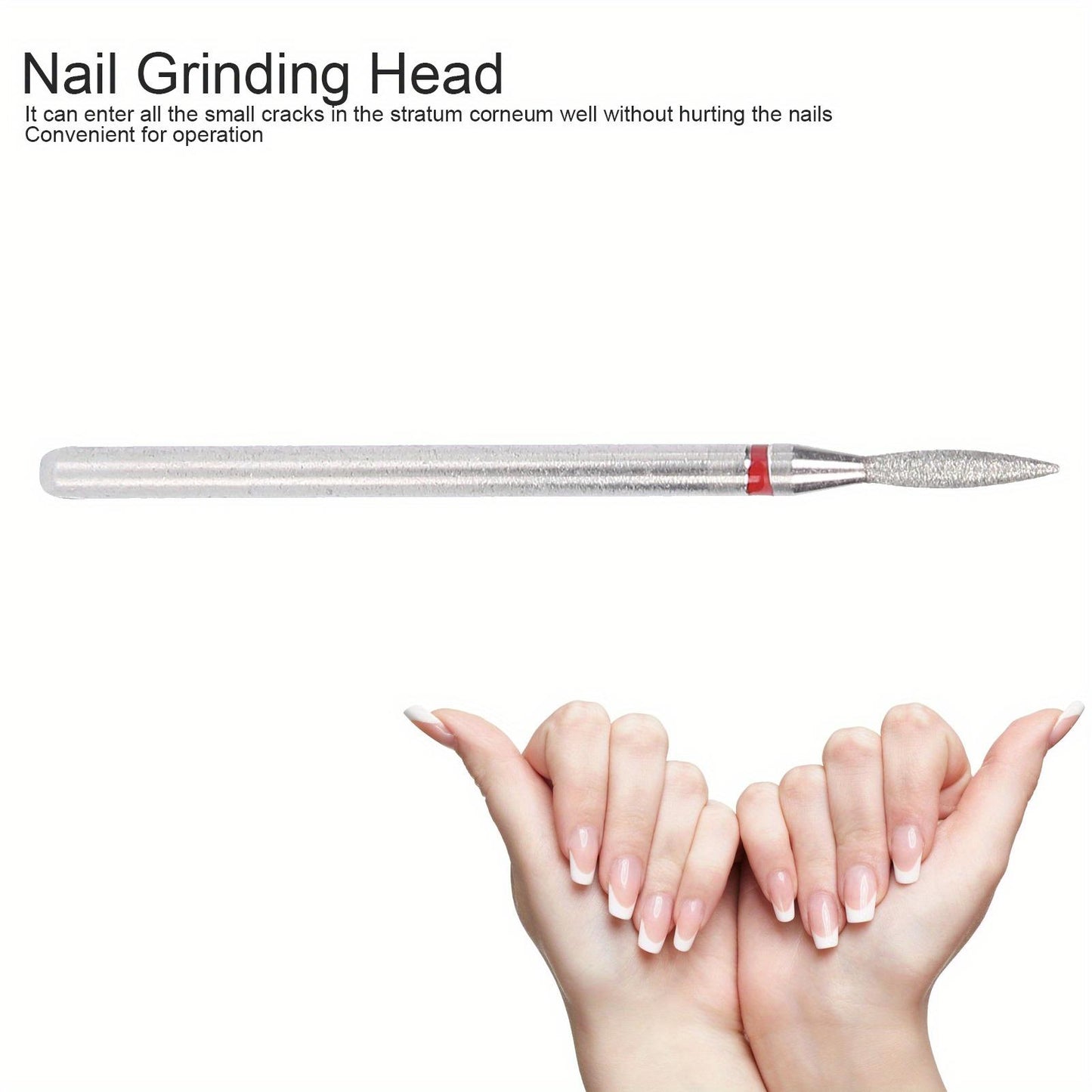 50pcs Professional Nail Drill Bits Polishing Grinding Accessory for Manicure Nail Polisher, Emery Material Wear- resistant Suitable for Most Nail Drill Machine, Ideal for Home Nail Salon Foot Care Pedicure, manicure tools