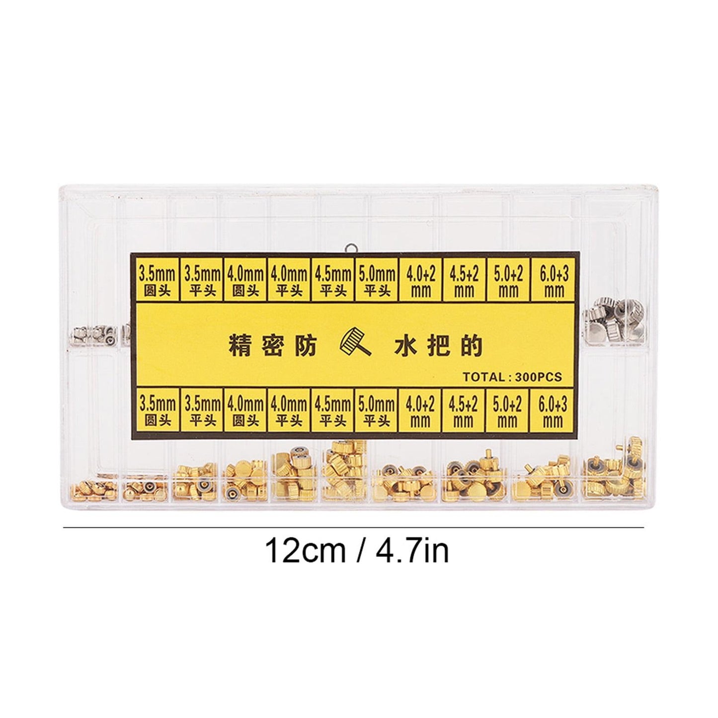 Water proof Assorted Watch Crown Parts Replacement Accessories Watch Repairing Tool Kit