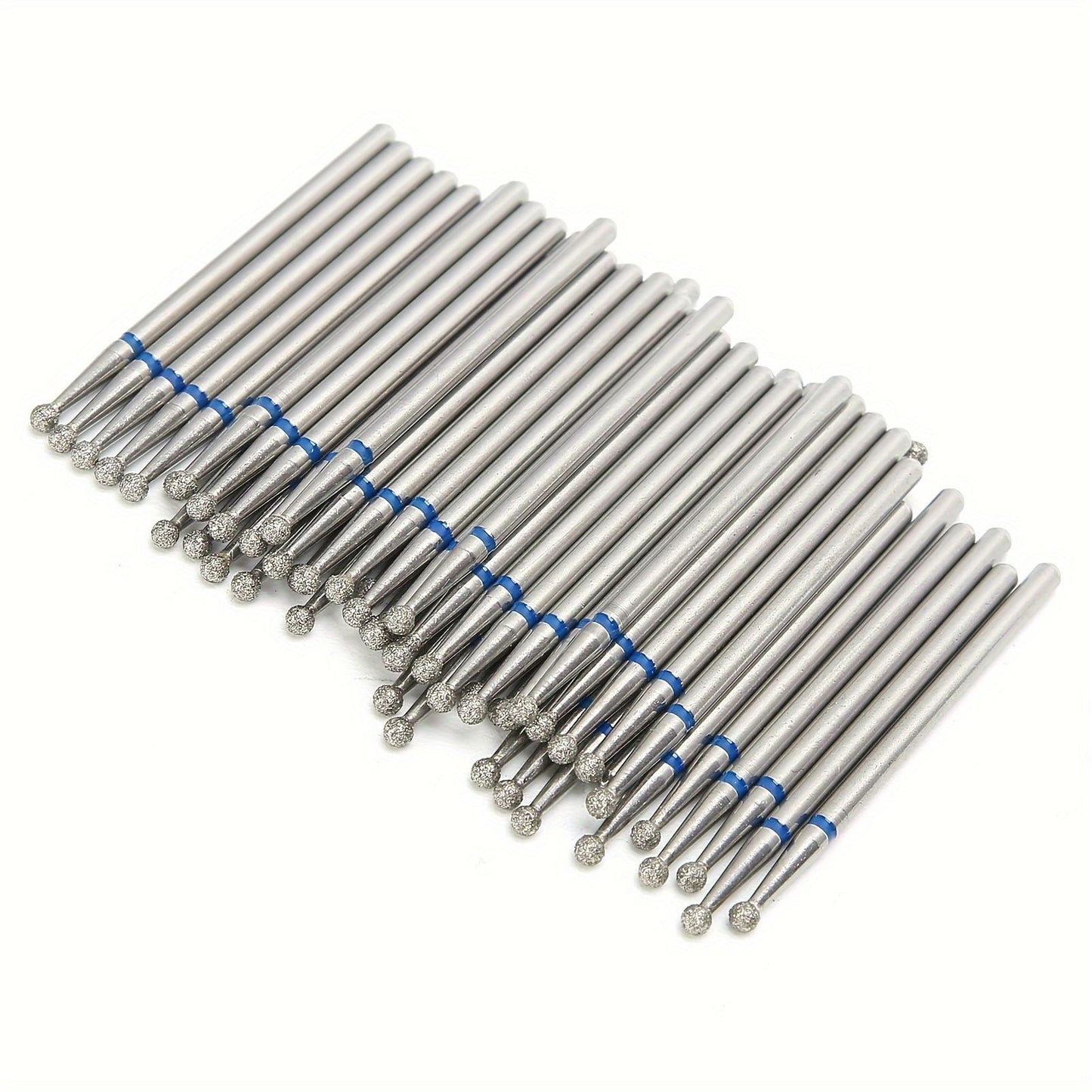 50pcs Spherical Nail Drill Bits Dead Skin Removal Nail Polishing Grinding Head Accessory2.3mm/ 0.09in