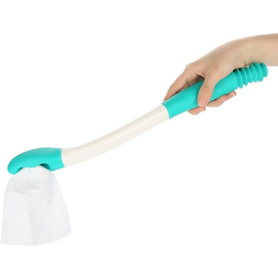 Bottom Wiper, Long Handle Reach Comfort Holder Toilet Paper Tissue Grip Self Wipe Aid Helper