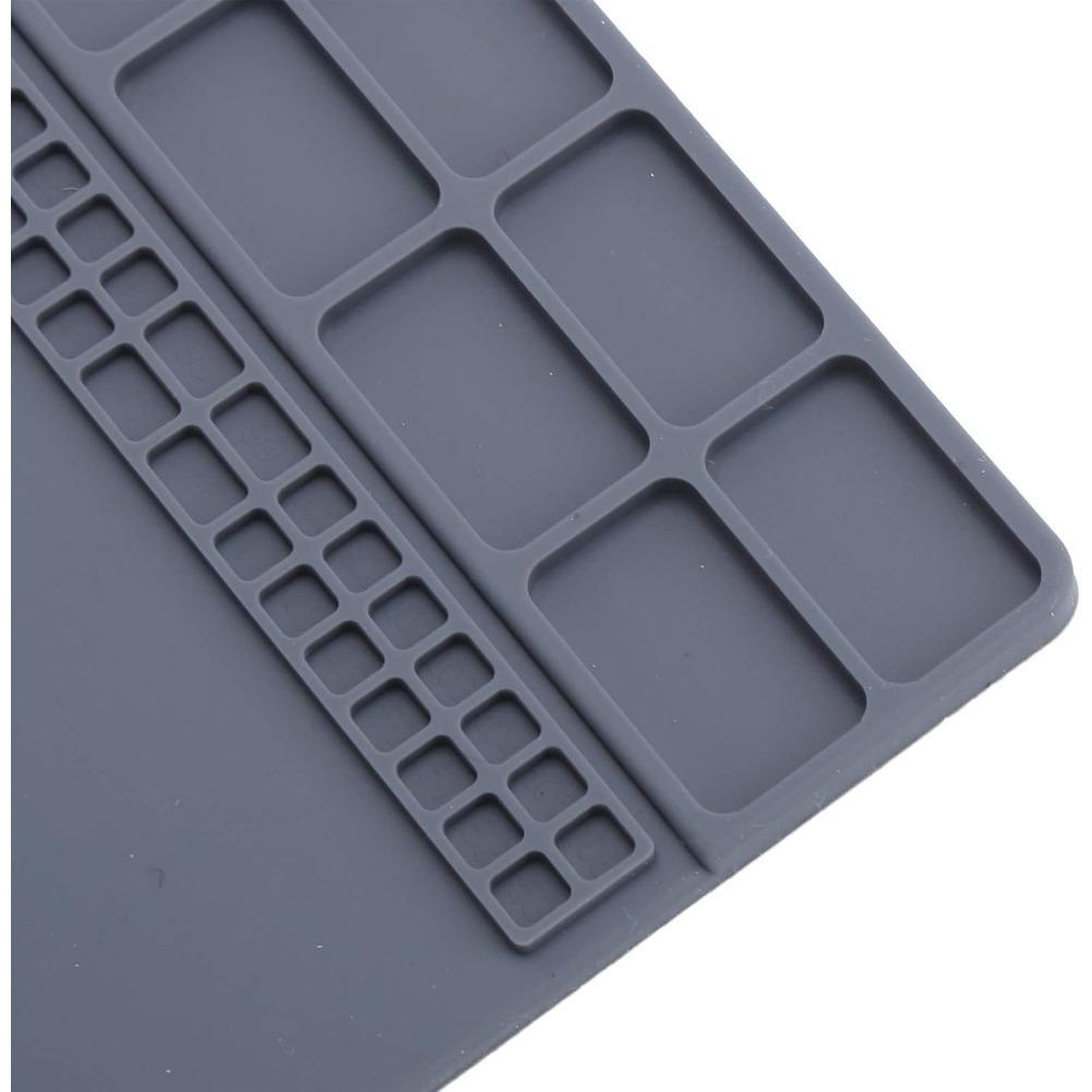 Brrnoo Non Slip Rubber Mat, Watch Repair Table Mat, Watchmaker Maintenance Accessory, Gray