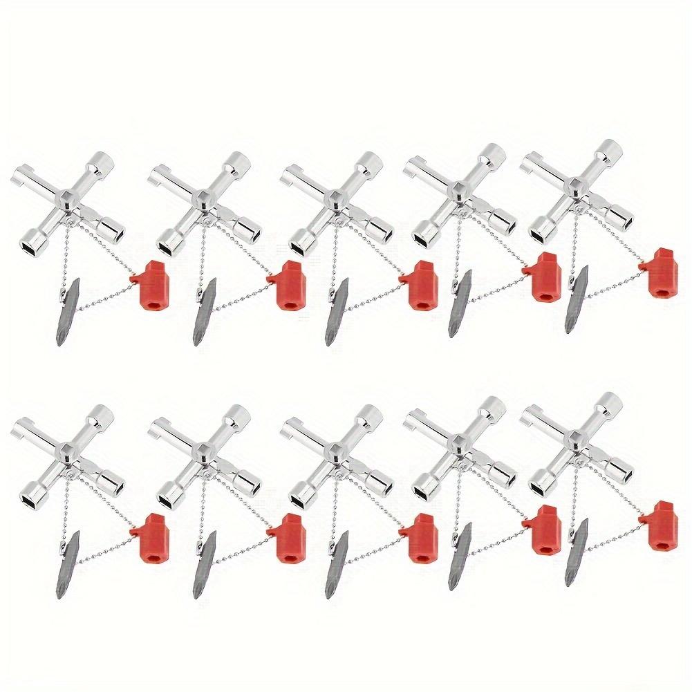 10pcs Multifunction Universal Control Cabinet Cross Key Wrenches Hand Tools