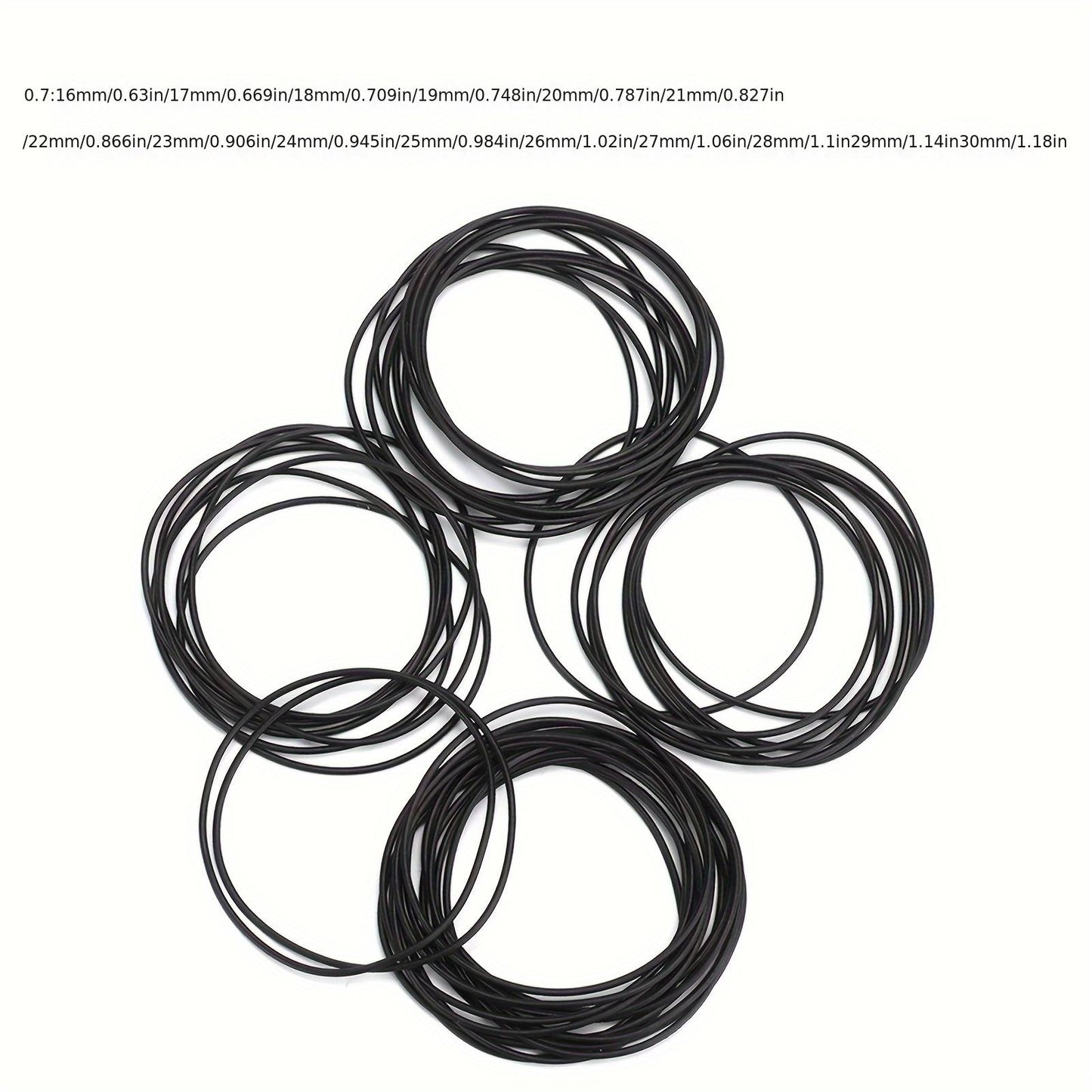 500pcs/bag O Ring Rubber Seal Watch Back Cover Seal Gaskets Watch Repairing Tool (0.7)