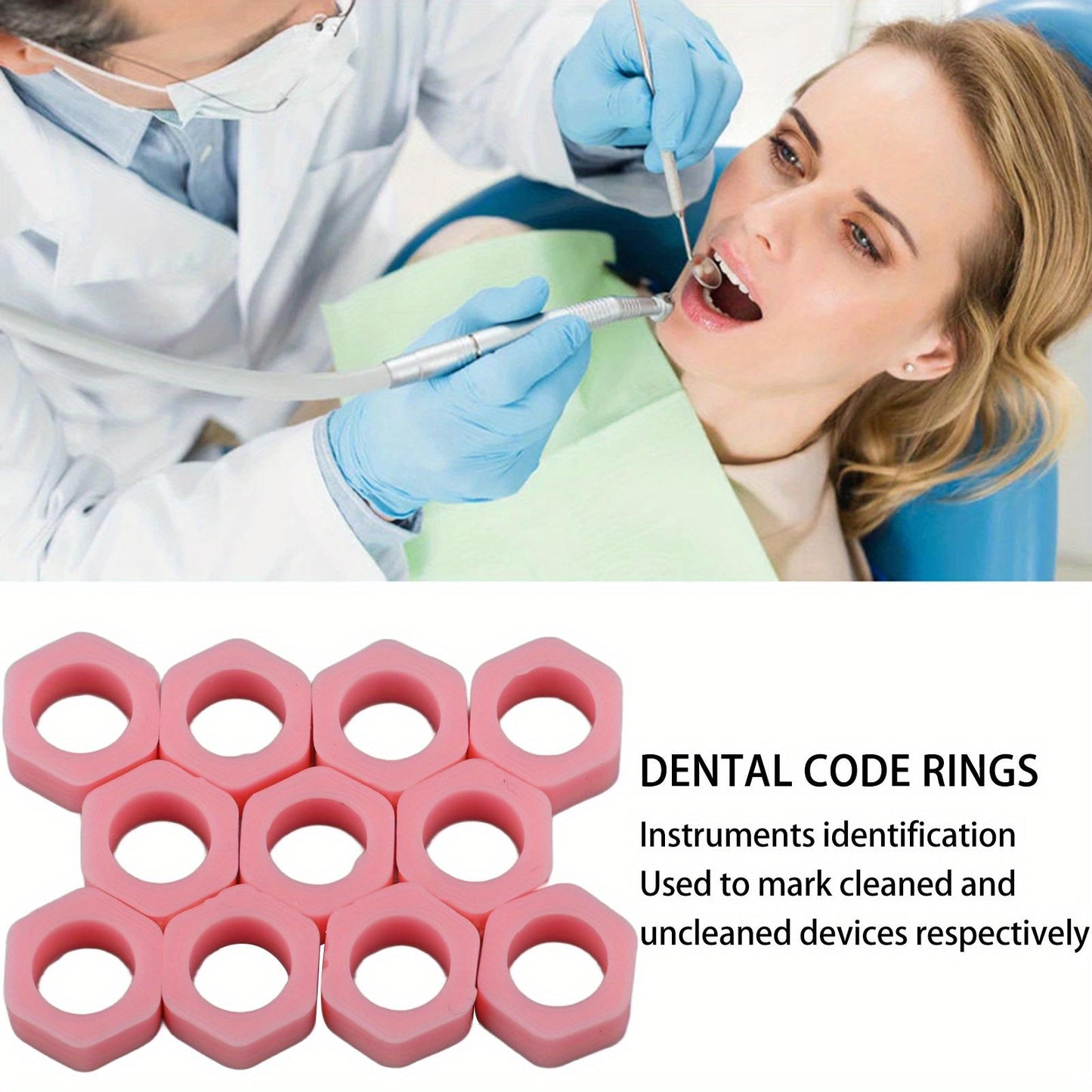 100pcs Plastic Color Bands For Instruments Identification Autoclavable. The small size and lightweight design makes them easy to use, wonderful and practical dental tools.