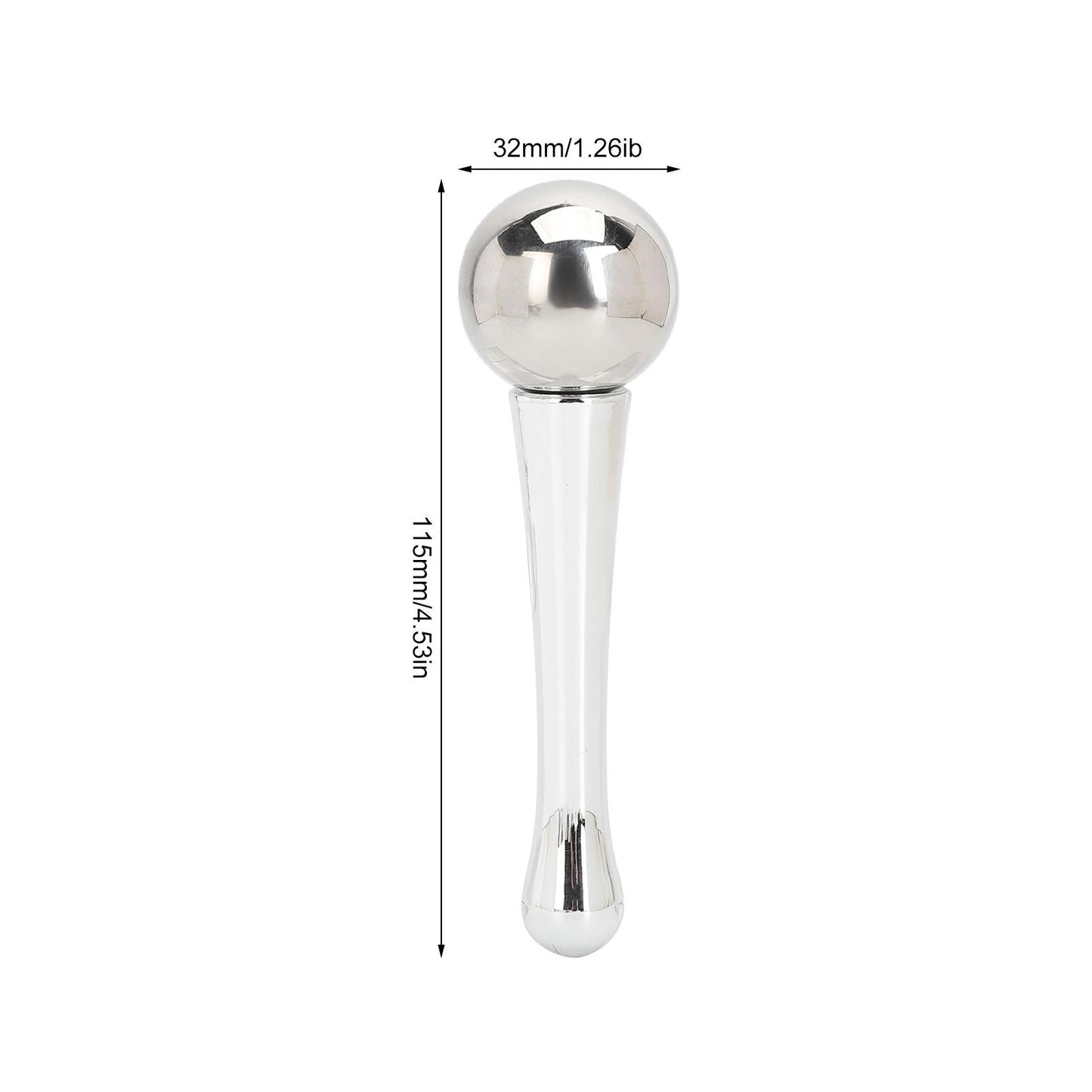 NestledNature Ice Globe,Eye Roller Stick,32mm Stainless Steel Ice Globe Reduce Swelling Wrinkles Massage Portable Eye Roller Stick Skin Care Supplies