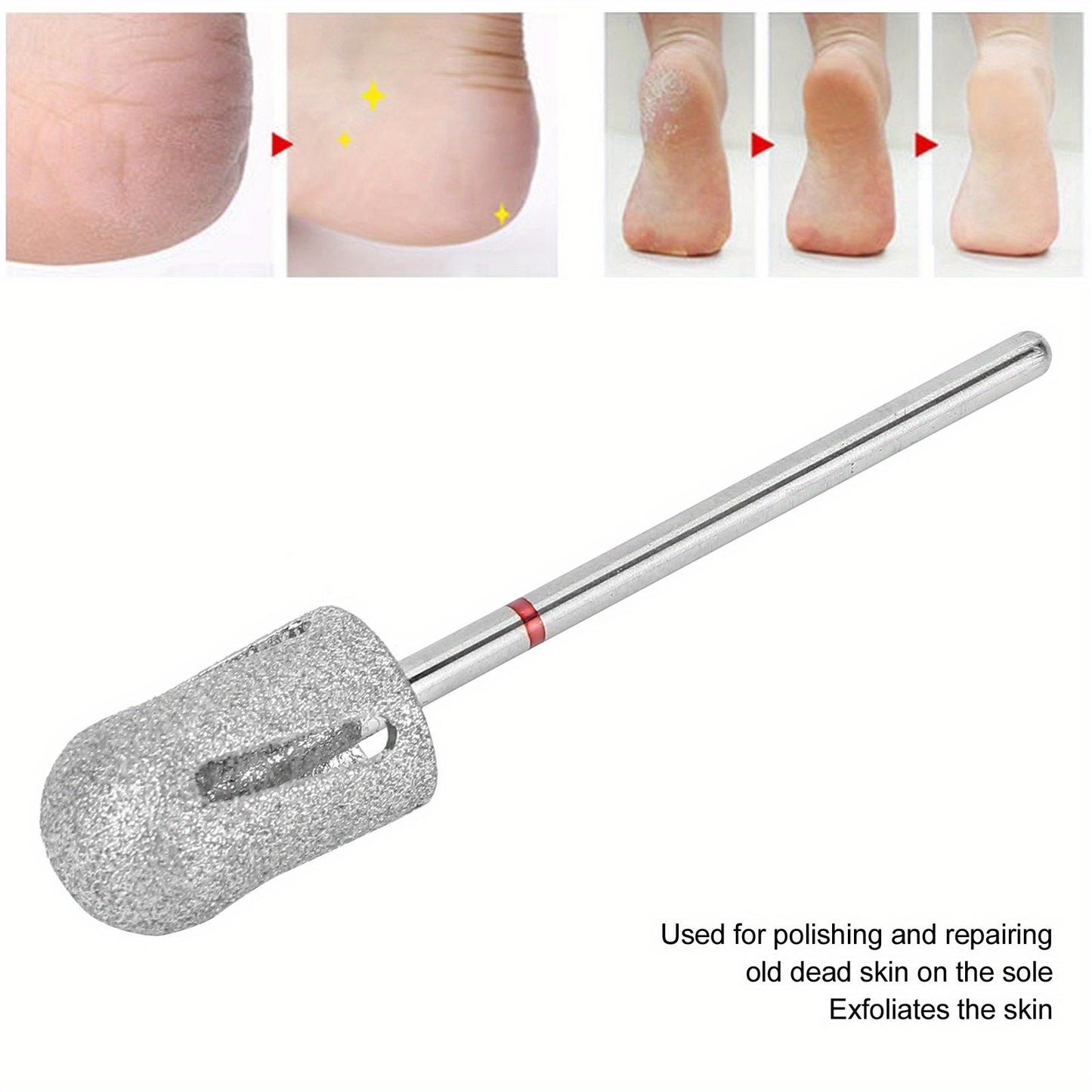 Pedicure Cone Bit Pedicure Skin Bit Stainless Steel Foot Nail Drill Bit Pedicure Foot Calluses Sanding Polishing Head for Foot Calluses Repair Foot Skin