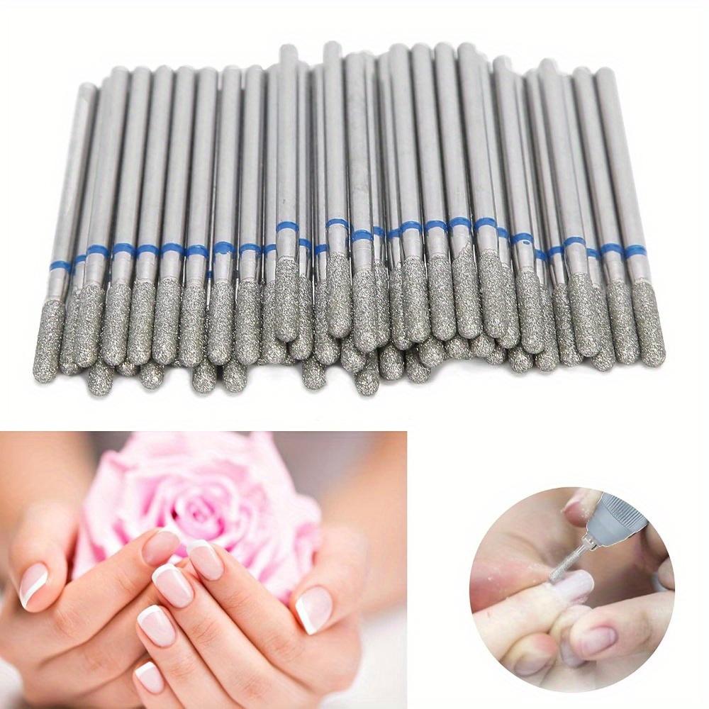 50pcs Portable Nail Drill Bits, Tungsten Carbide Nail Drill Bits, Dead Skin Removal Nail Grinding Polishing Head Accessory (M-41.25)