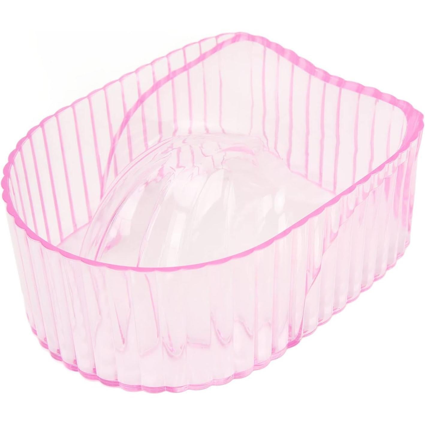 Hand Soaking Bowl, ANGGREK Acrylic Nail Soak Off Bowl Nail Remover Bowl for Soften Dead Skin Clean Remover Gel Polish Nail Manicure Wash Soaker Tray for Beauty Salon (Transparent )