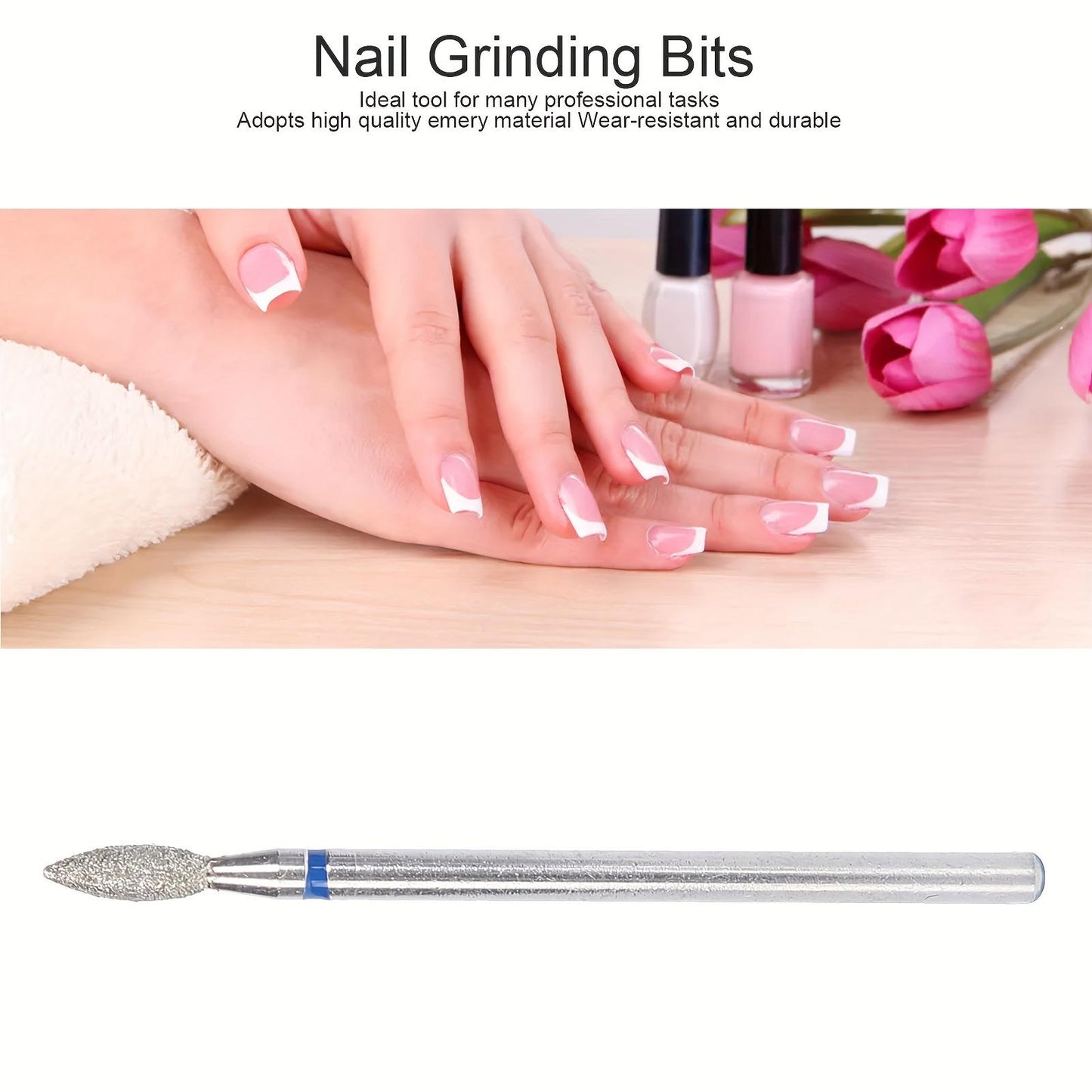 50pcs Nail Drill Bits Nail Polishing Grind Head Replacement Accessory Manicure ToolM