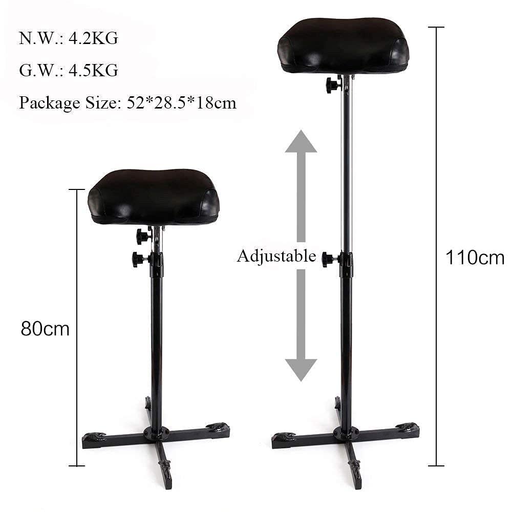 Professional Tattoo Armrest - Square Adjustable Height and Tilt Iron Rest for Tattoo Equipment