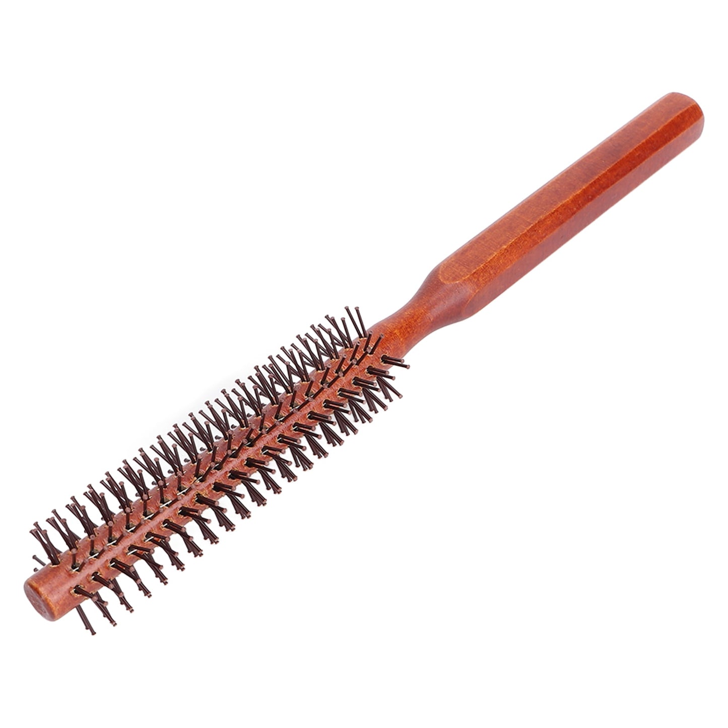 Qiilu Round Styling Hair Brush Curling Roller Hairbrush Small Wood Brush Unisex For Blow Drying Home Use,Round Styling Hair Brush