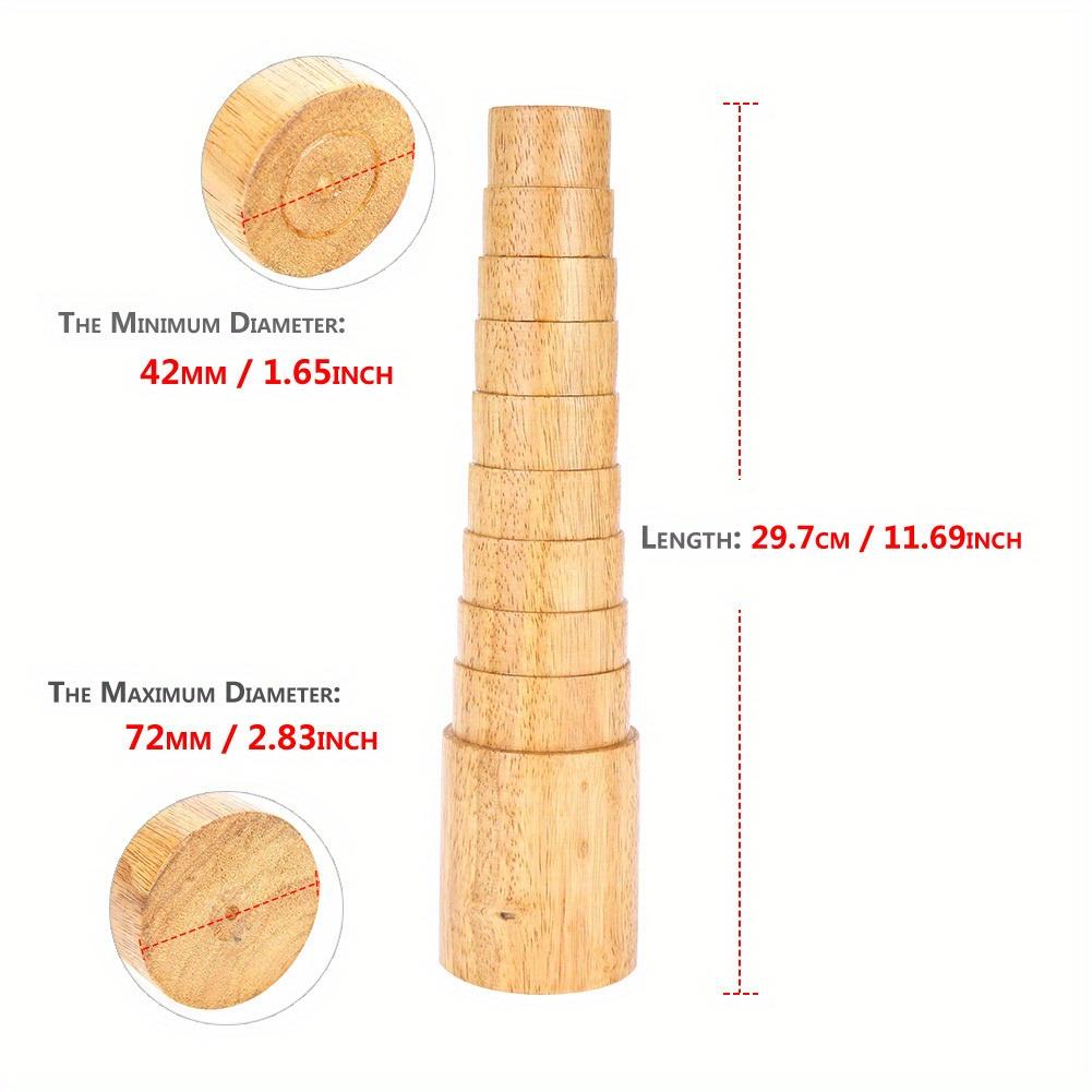 Jewelry Deformation Repair Tool Round Wooden Step Bangle Mandrel Sizer Adjust Bracelet Adjuster