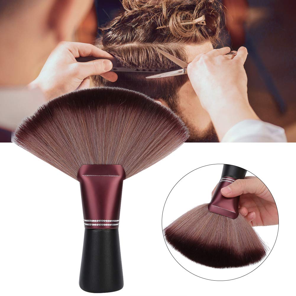 Soft Fan-Shaped Neck Duster for Hair Cutting, Broken Hair Sweep Brush, Hair Clippings Remover, Barber Brush Salon Accessory Styling Tool