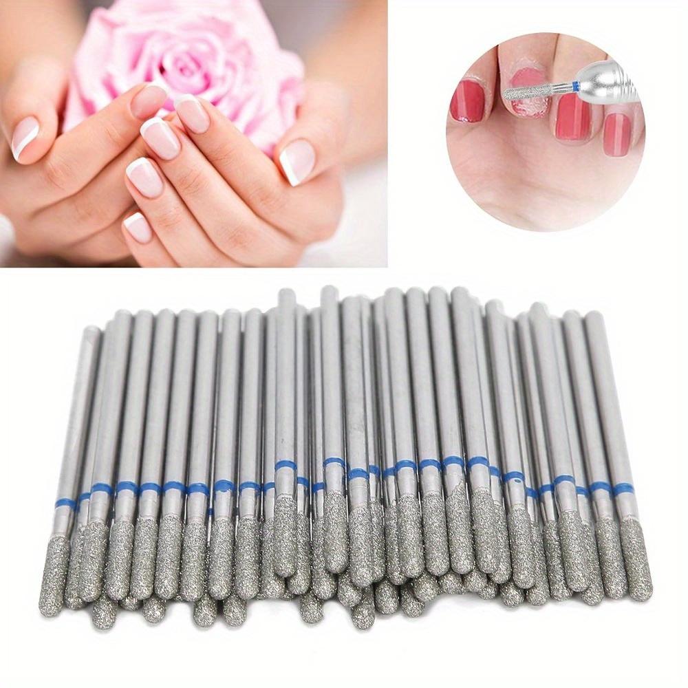 50pcs Portable Nail Drill Bits, Tungsten Carbide Nail Drill Bits, Dead Skin Removal Nail Grinding Polishing Head Accessory (M-41.25)