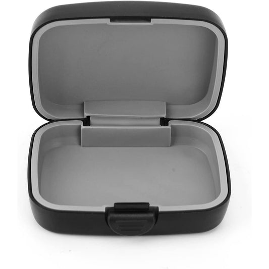 Portable Hard Case, Behind The Ear Drop Resistance BehindtheEar Storing Aids Protection, Waterproof Protective Storage Box Black for Outdoor Travel