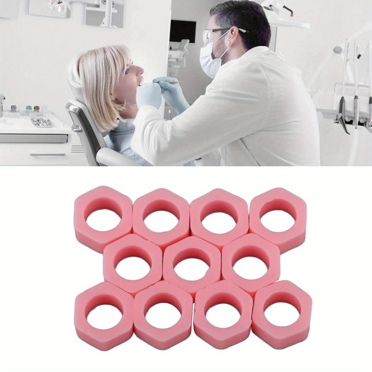 100pcs Dental Code Rings Silicone Color Code Instrument Rings for Instruments Identification ()