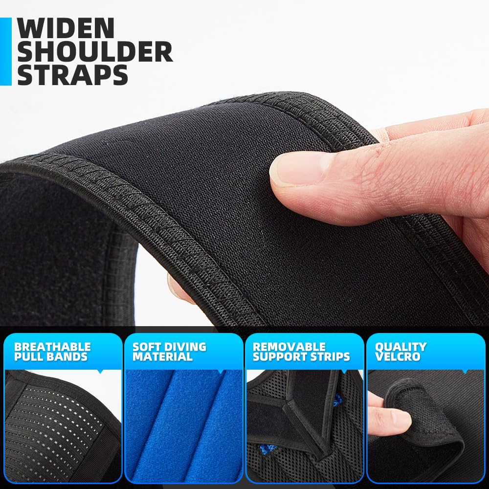 Back Brace Posture Corrector for Men and Women Lumbar Support Shoulder Posture Support for Improve Posture Provide and Back Pain Relief (X-Large)