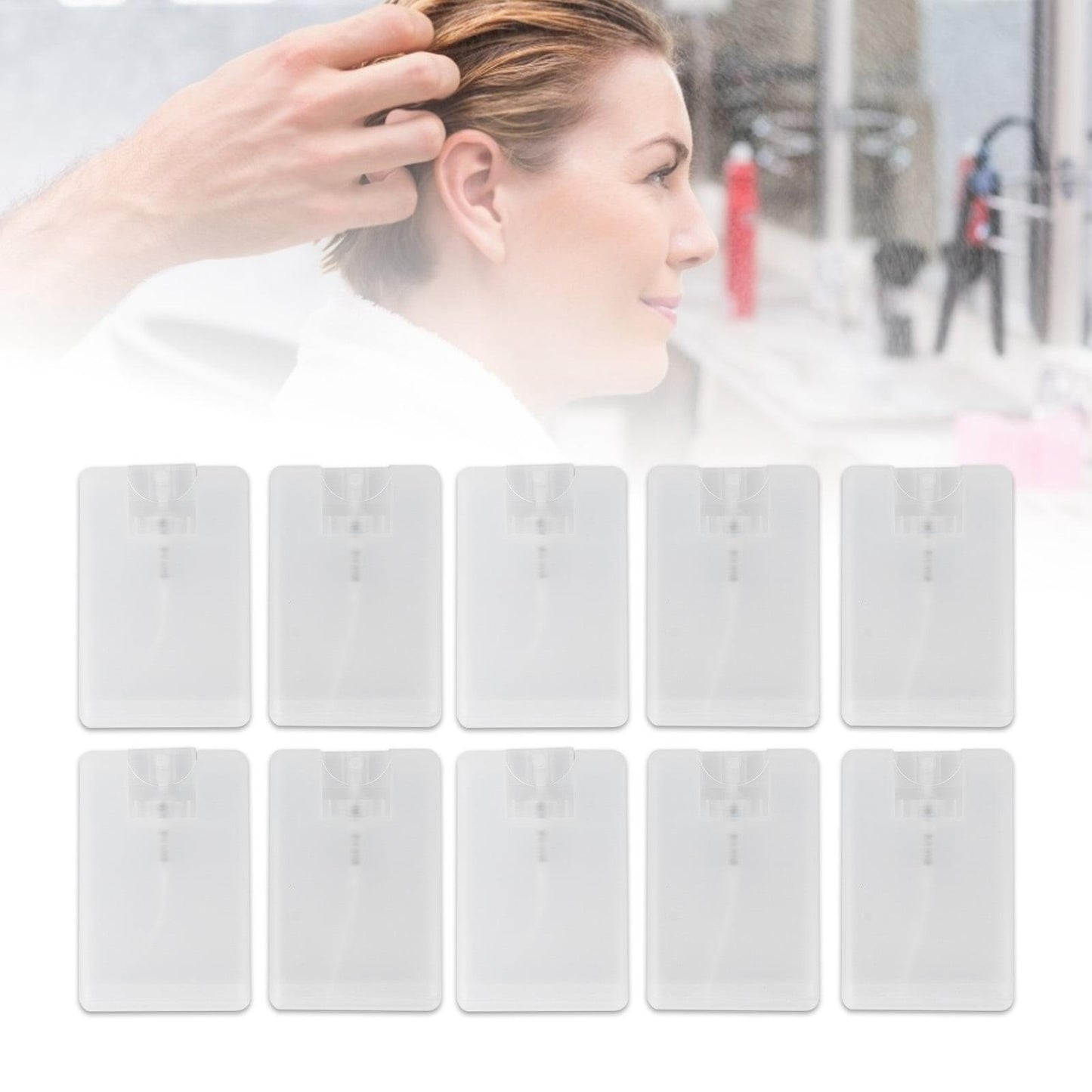 10Pcs Card Type Fine Mist Bottles - Portable Moisturizing Sprayer Box Empty Travel Bottle for Makeup Cosmetic