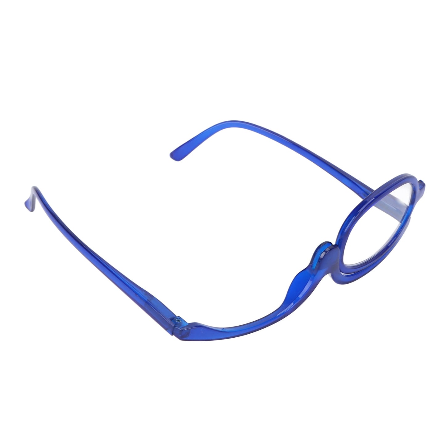 Magnifying Makeup Glasses Professional Portable Women Fashionable Flip Down Cosmetic Glasses Blue(+3.50 )