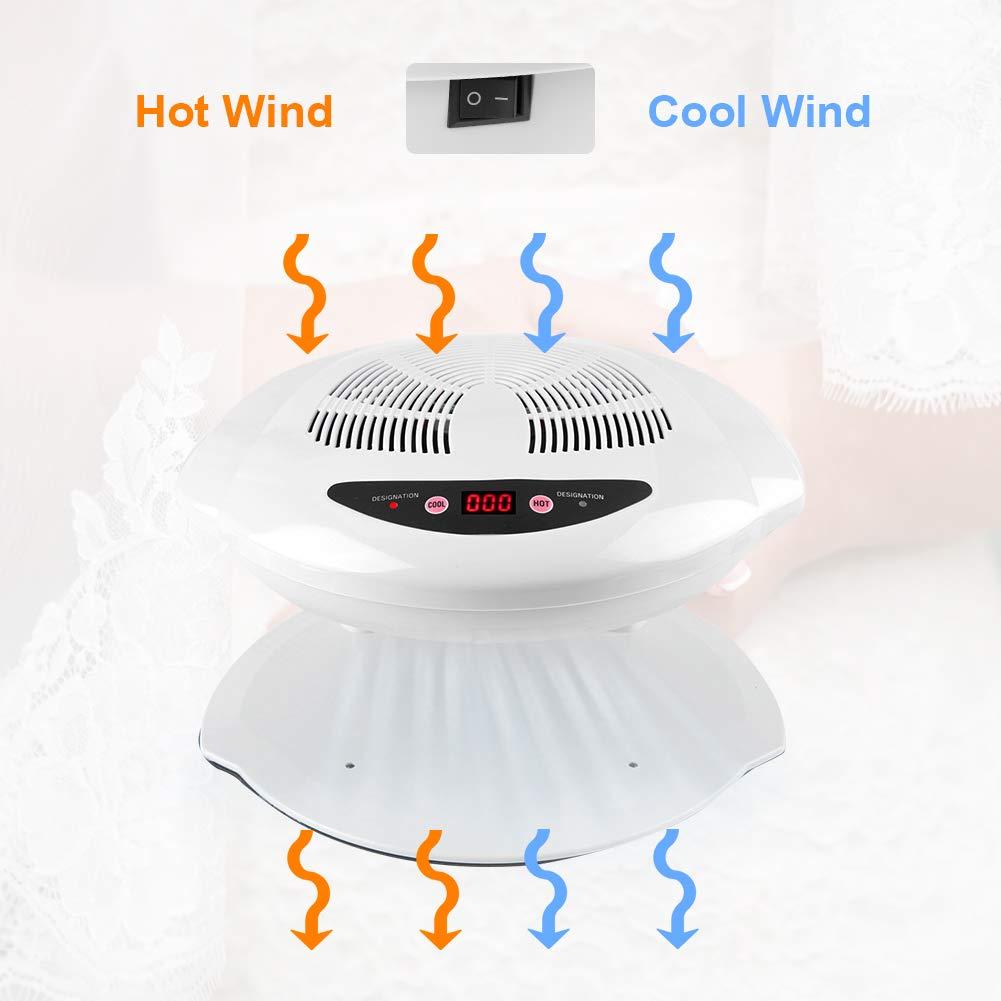 Sonew Hot & Cold Air Nail Dryer Warm-Cool Manicure Drying Fan Manicure Tool for Salon and Home(White)