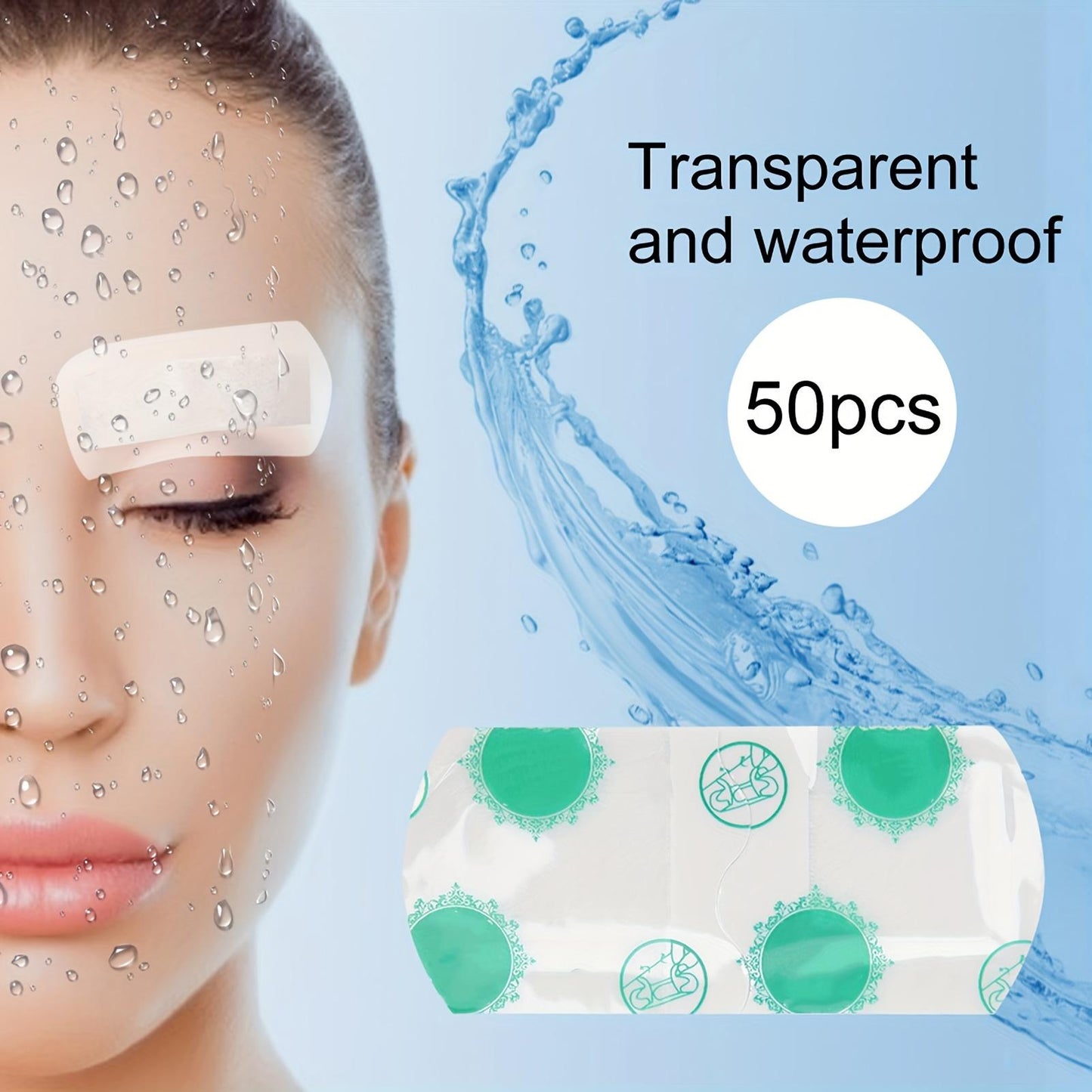 Disposable Plastic Eye, For Microblading 50pcs Eyebrow Tattoo Protection Waterproof Tape Eyebrow Tattoo Aftercare Paste Tattoo Supp