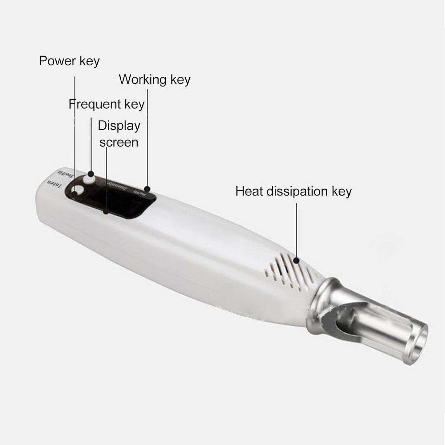 Blue Lighting Spot Remover Pen, Adjust The Strength of The Electric Spot Remover Pen to Reduce Freckles Portable Melanin Decomposition Remove Black Spots for a (US Plug)