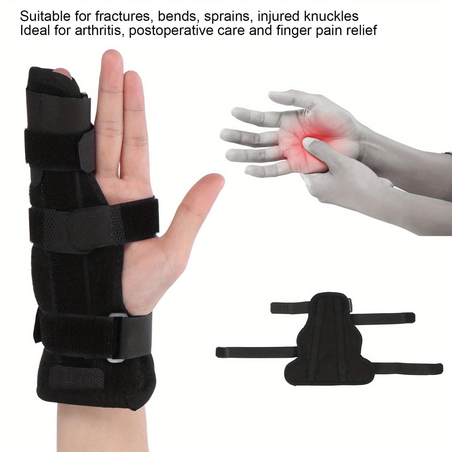 Finger Brace Adjustable Splint Comfortable Hand Support Breathable Relief Stabilizer for Broken FingersL