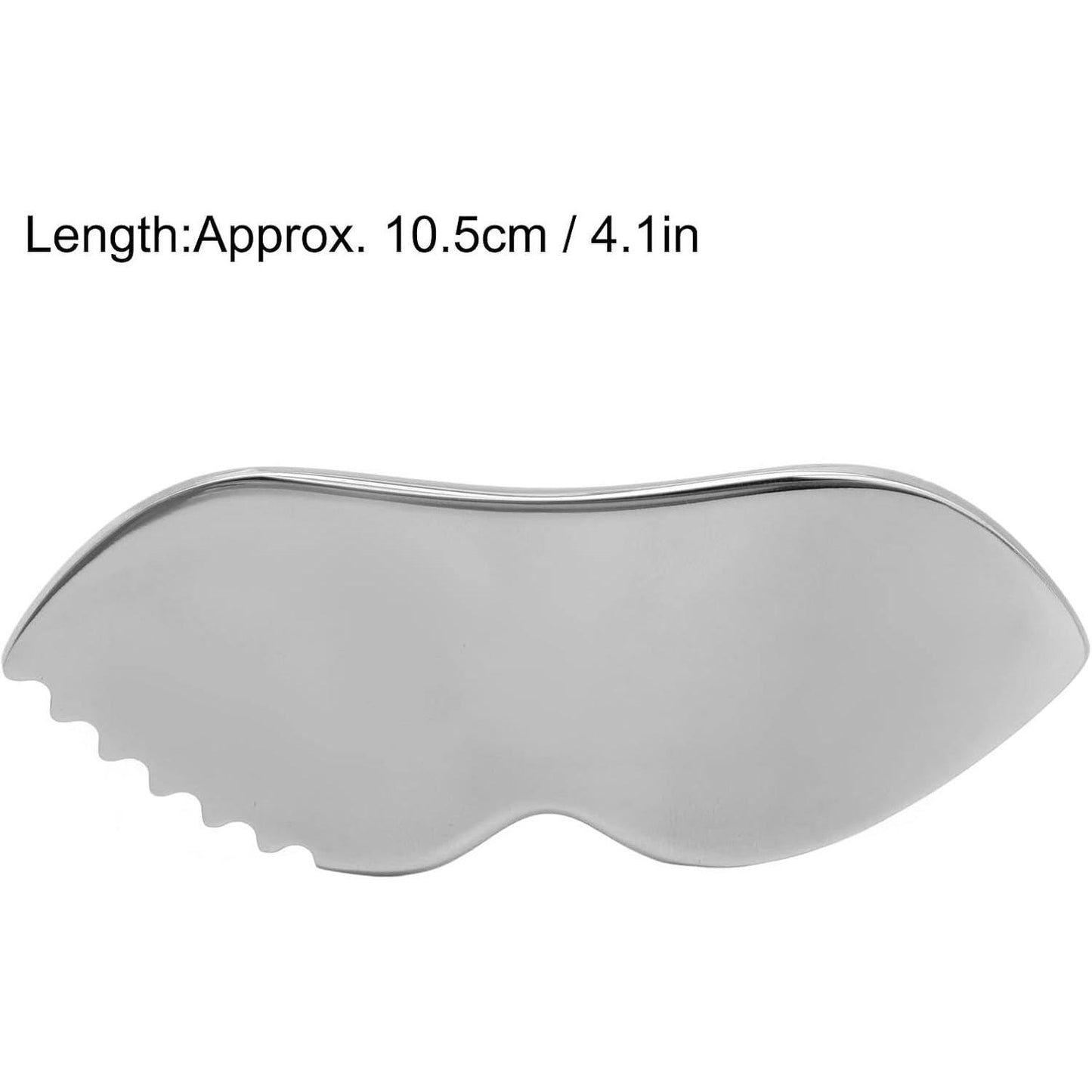 Massage Board Comb Gua Sha Facial Tool V Shape Face Edger Smoother, Solid 304 Stainless Steel Gua Sha Scraping Massage Tools for Face Body for Soft Tissue Pain Relief Body Care