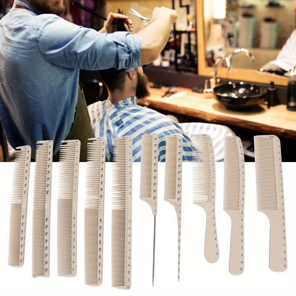 10Pcs Professional Hairdressing Comb Barber Hair Styling Cutting Comb with Measure ScaleComb